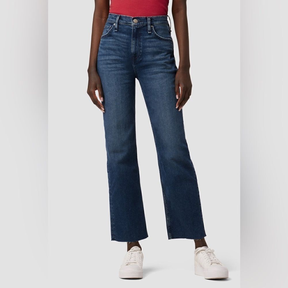 HUDSON Premiuum Denim Remi High-Rise Straight Ankle Jean in Deep Dive Size 25